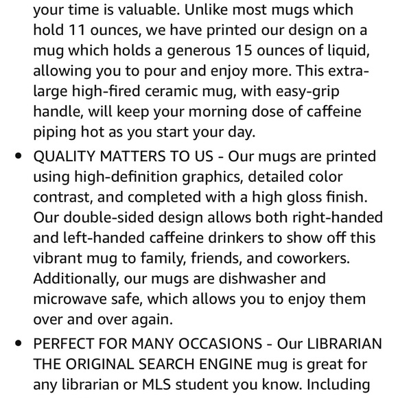 Librarian coffee/tea mug - Picture 4 of 5